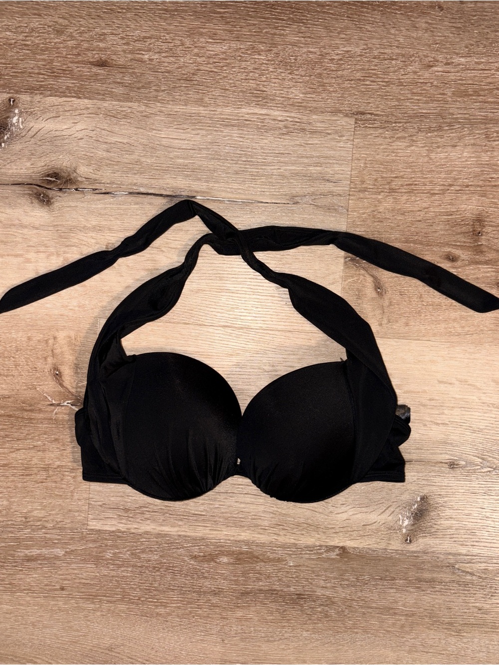 H&M Black Padded Halter Bikini Top